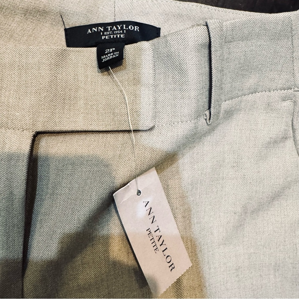 Brand new with tags Ann Taylor wool blend pleated khaki twill pants - Picture 11 of 17